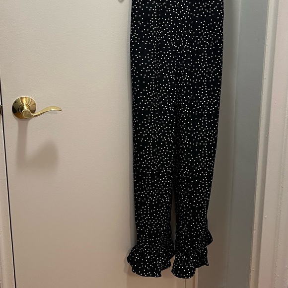 Seek The Label LF Stores Black & White Long Polka Dot Jumpsuit - Size XS / NEW - Picture 2 of 3